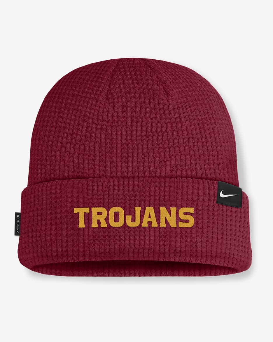 USC Trojans Sideline Terra Men's Nike College Cuffed Beanie - Team Crimson