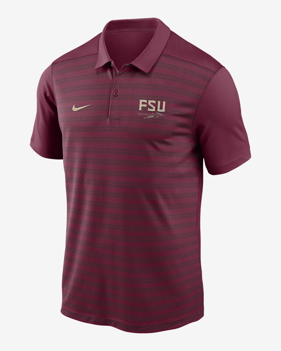 Polo universitario Nike Dri-FIT para hombre Florida State Seminoles Sideline Victory - Granate