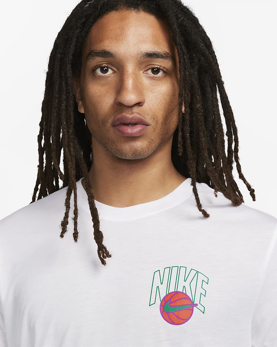 Playera de básquetbol para hombre Nike Dri-FIT - Blanco