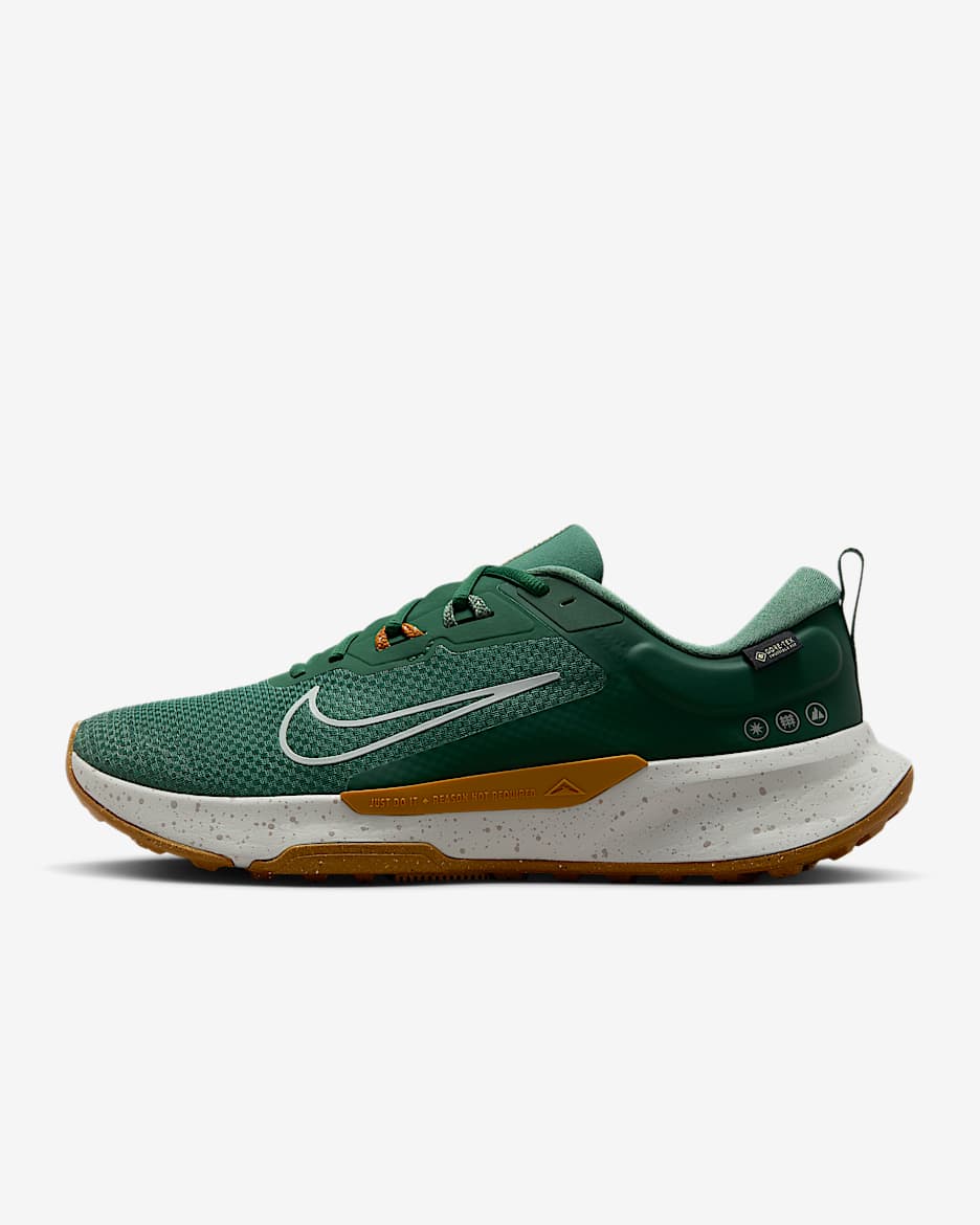 Nike Juniper Trail 2 GORE-TEX Men's Waterproof Trail Running Shoes - Fir/Desert Ochre/Bright Crimson/Light Silver