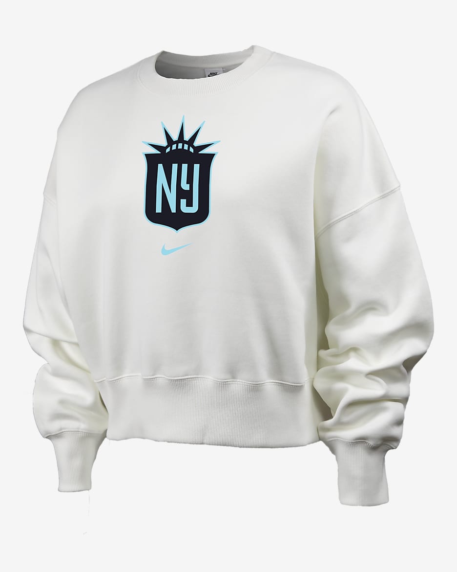 Sudadera de cuello redondo Nike de la NWSL para mujer NJ/NY Gotham FC Phoenix Fleece - Vela