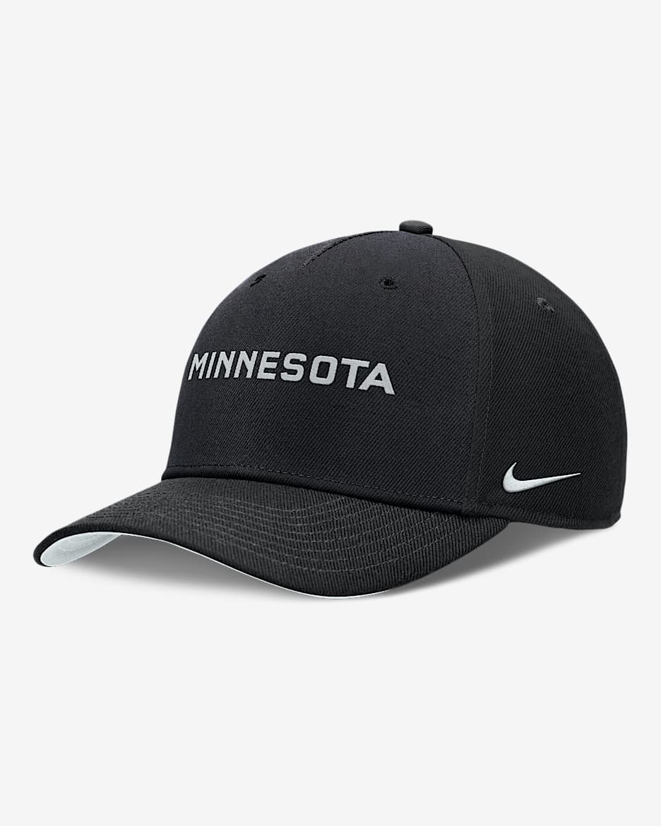 Gorra Nike Dri-FIT de la MLB ajustable para hombre Minnesota Twins Rise - Negro