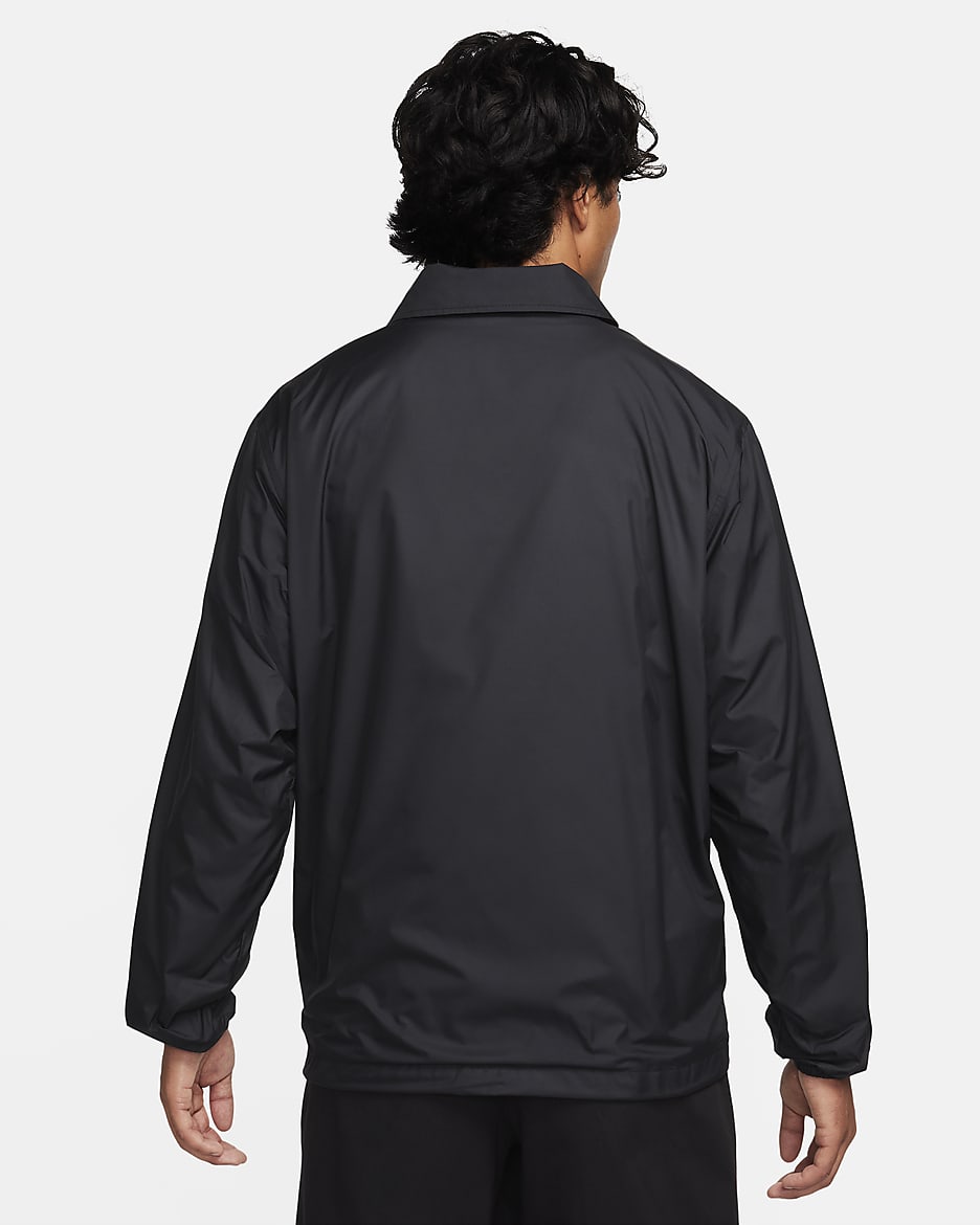 Chamarra de coach para hombre Nike Club - Negro/Blanco