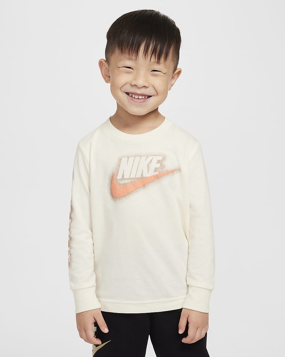 Nike Powder Play Toddler Long Sleeve T-Shirt - Coconut Milk
