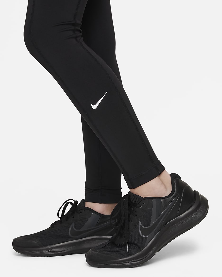 Leggings con bolsillos para niñas talla grande Nike Dri-FIT One - Negro/Blanco