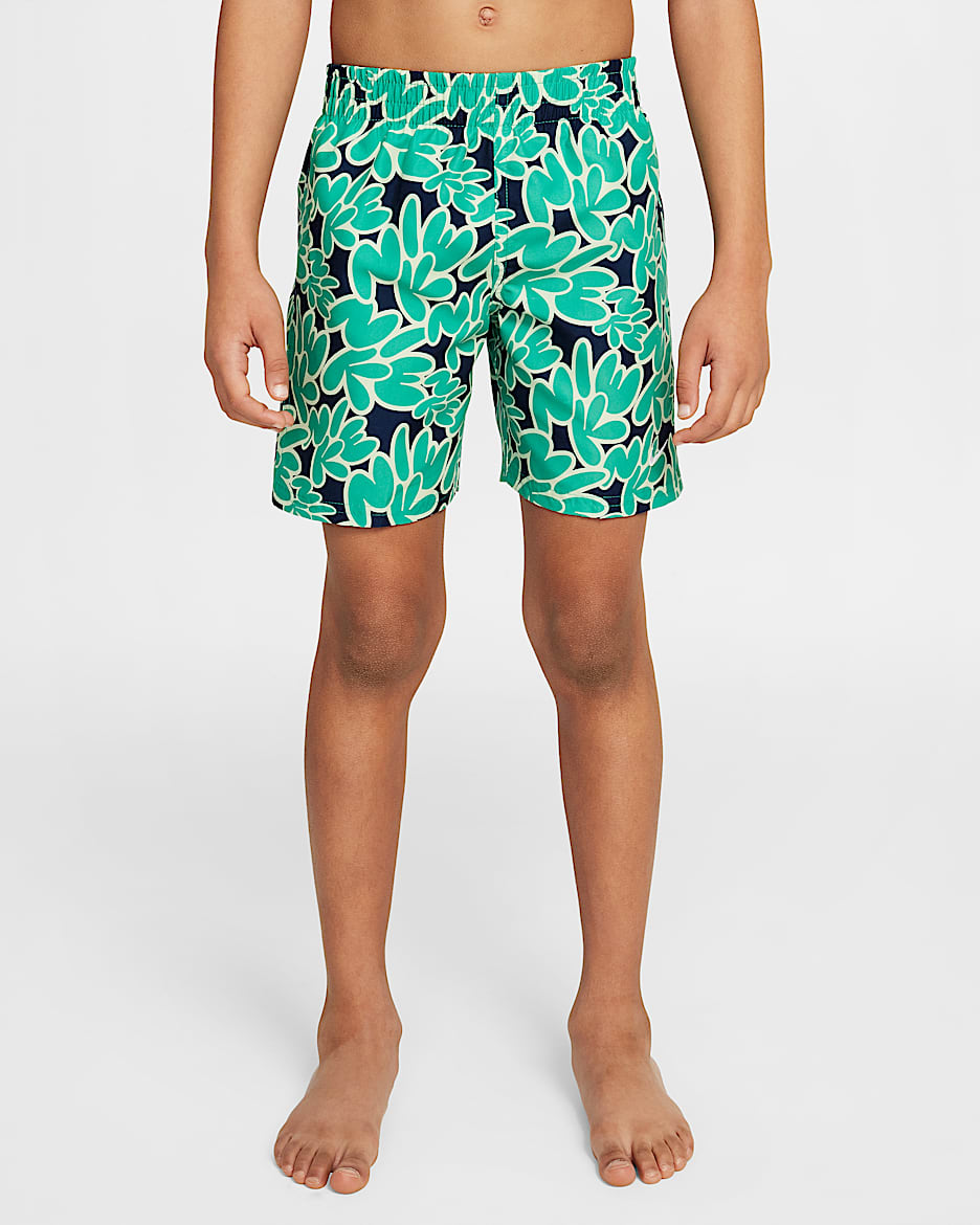 Shorts de vóleibol con forro interior de 13 cm para niños talla pequeña Nike Swim Breaker - Verde estadio