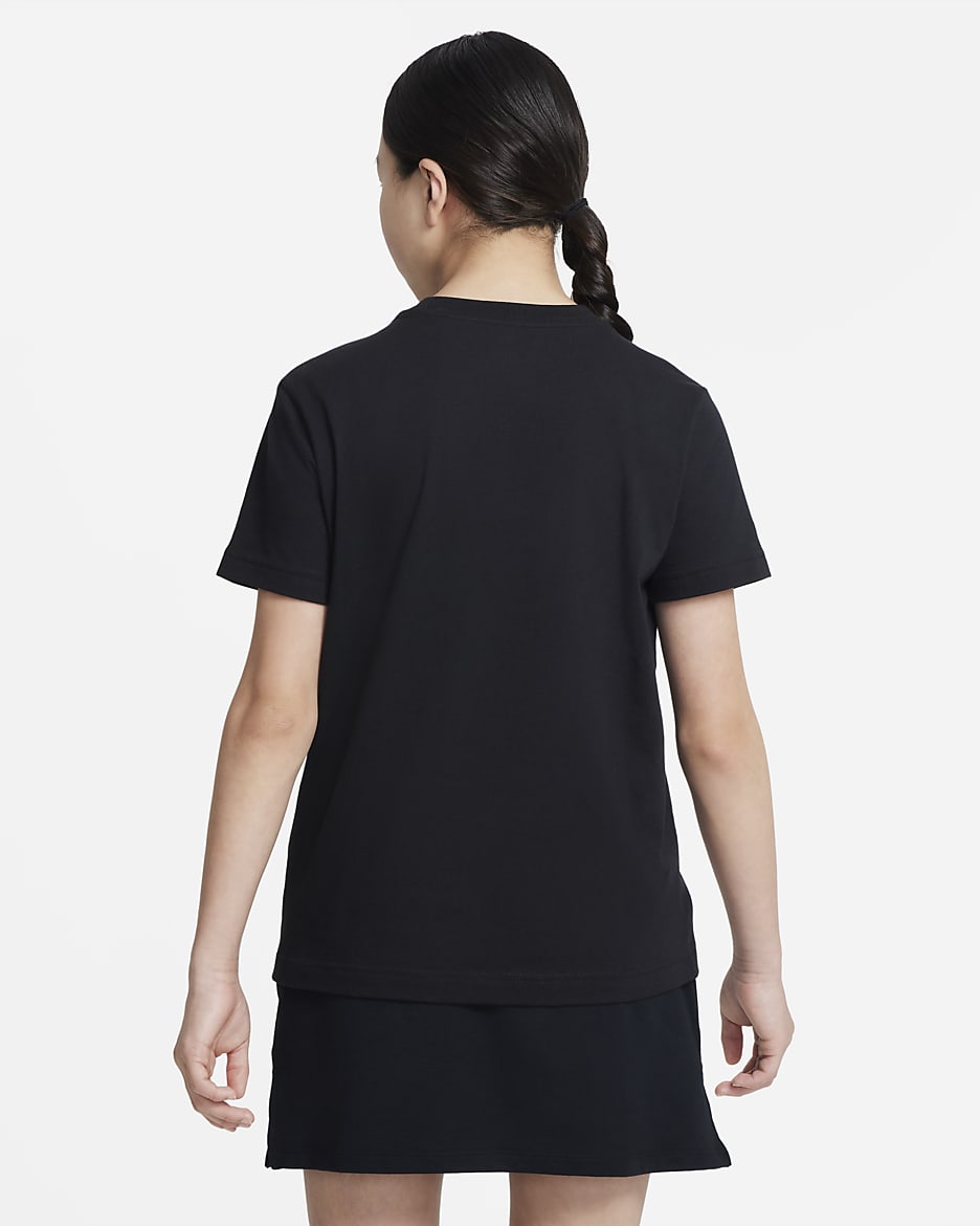 Tee-shirt Nike Sportswear pour ado (fille) - Noir/Blanc