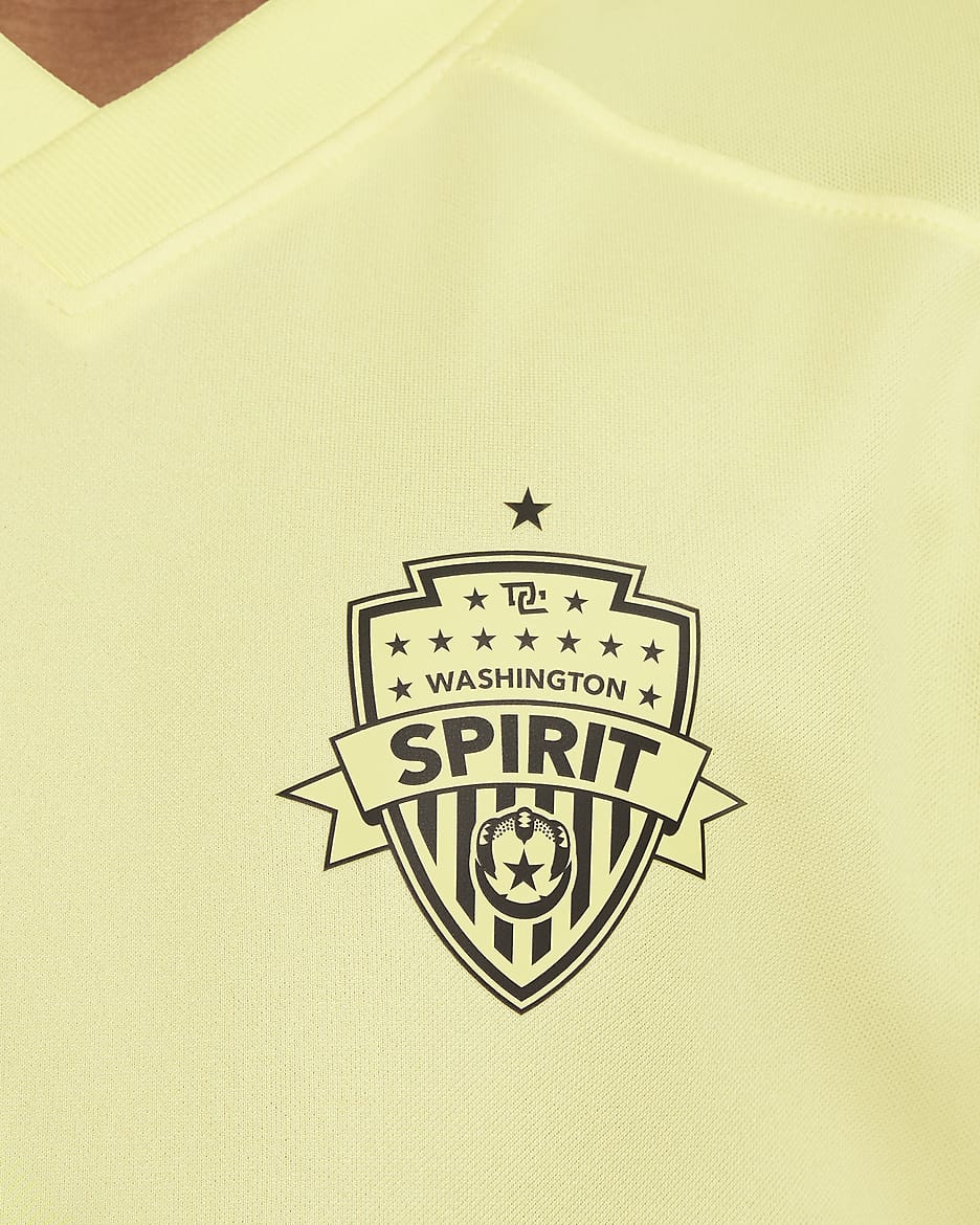 Washington Spirit 2024 Stadium Secondary Big Kids' Nike Dri-FIT NWSL Replica Jersey - Light Zitron