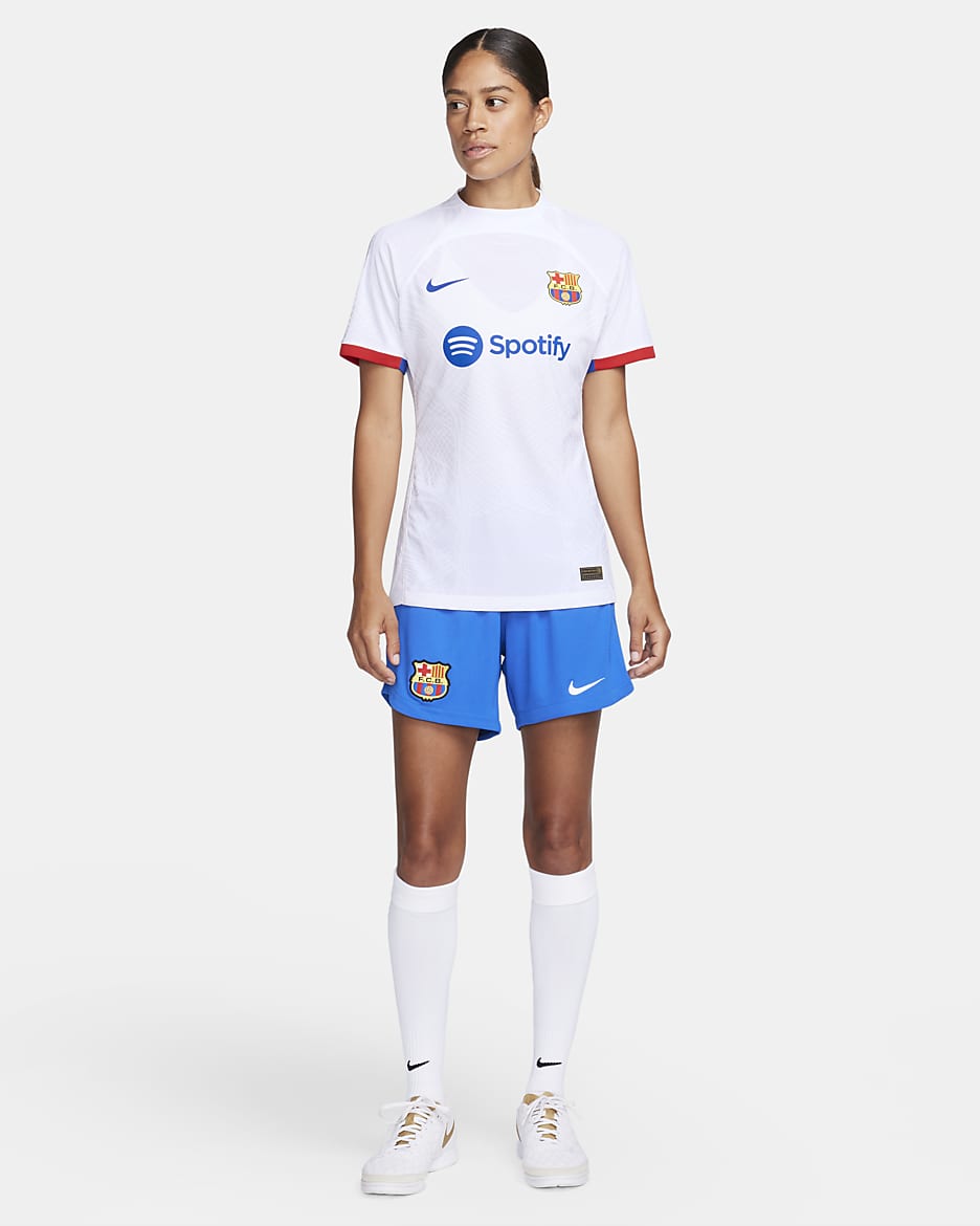 Maillot de football Nike Dri-FIT ADV FC Barcelona 2023/24 Match Extérieur pour femme - Blanc/Royal Blue/University Red/Royal Blue