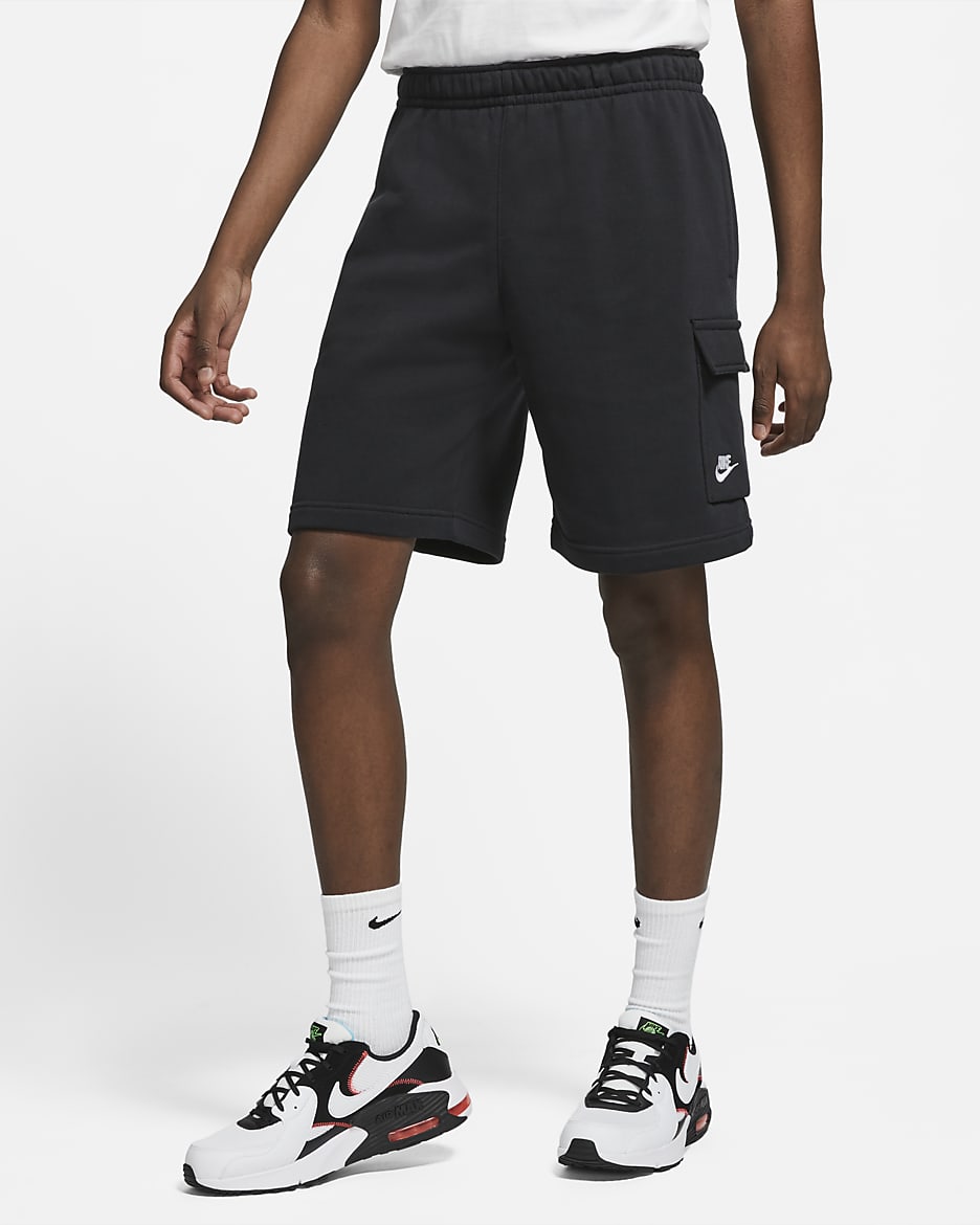 Shorts cargo Nike Sportswear Club - Uomo - Nero/Nero/Bianco