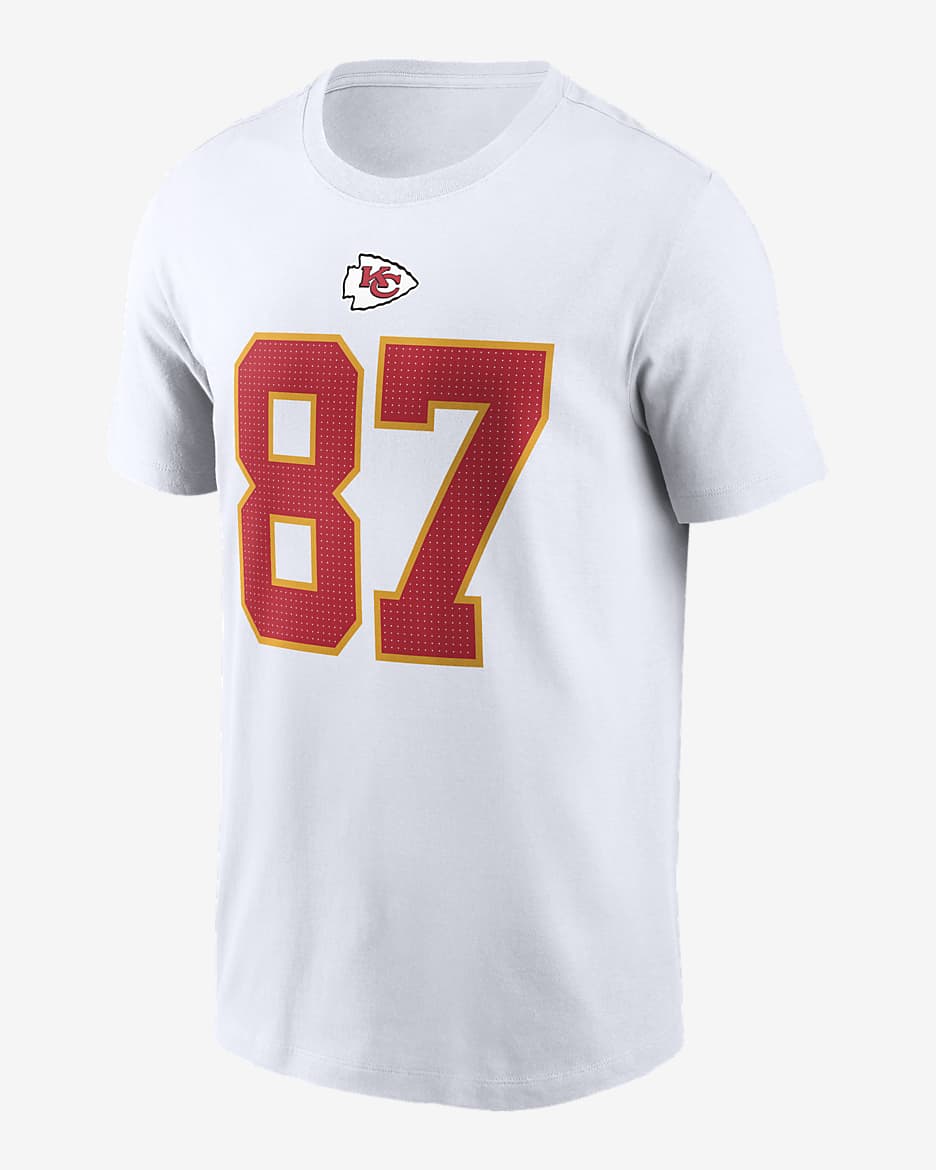 Playera Nike de la NFL para hombre Travis Kelce Kansas City Chiefs - Blanco