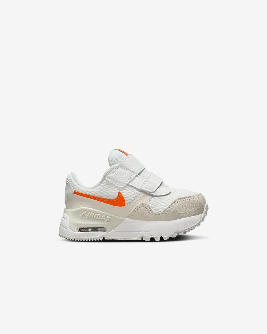 Nike Air Max SYSTM Baby/Toddler Shoes - White/Phantom/Photon Dust/Total Orange