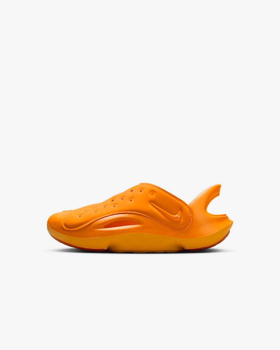 Badtoffla Nike Aqua Swoosh för barn - Orange Peel/Picante Red/Orange Peel