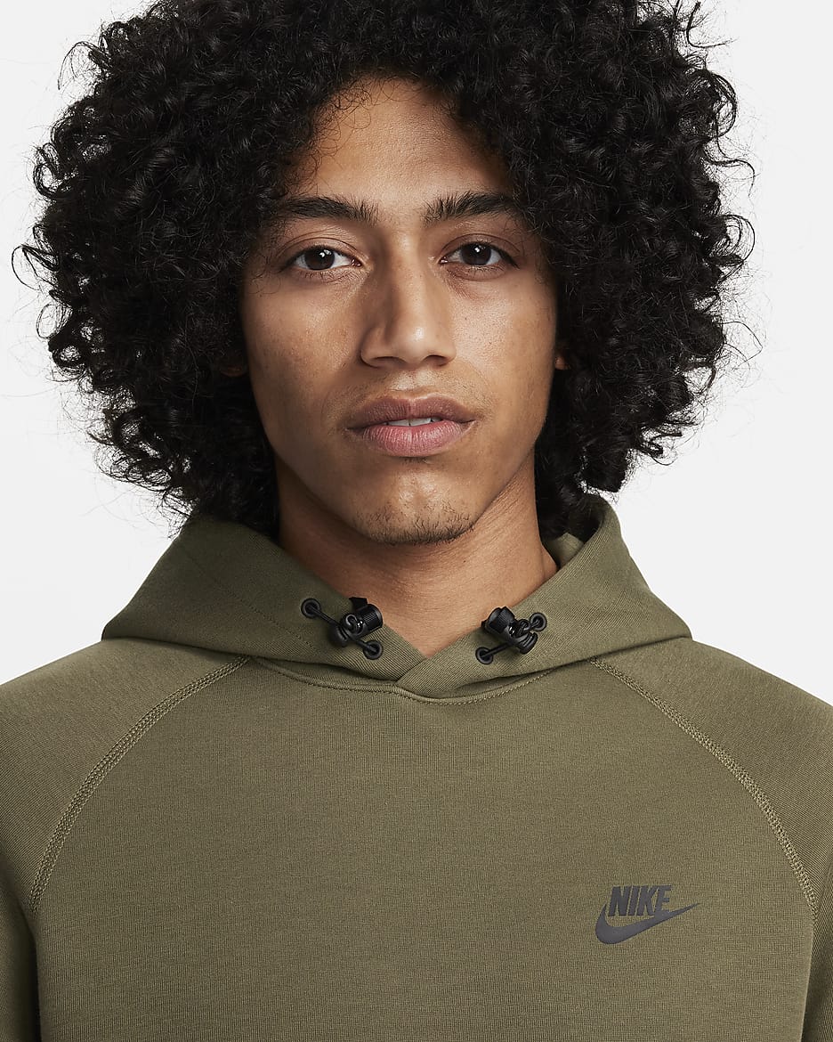 Nike Sportswear Tech Fleece Men's Pullover Hoodie - Medium Olive/Black