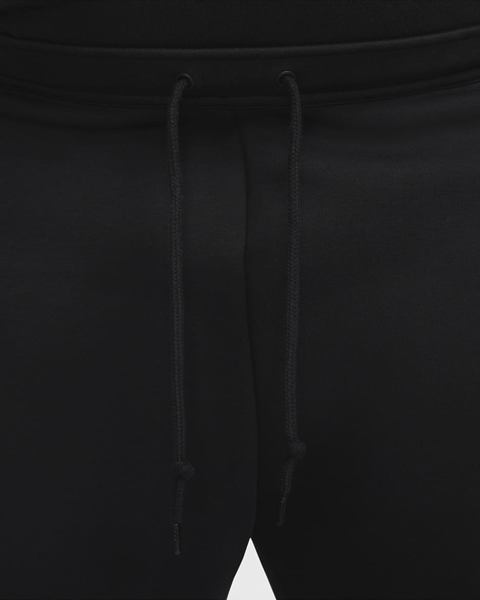 Nike Tech Men's Fleece Open-Hem Trousers - Black/Black