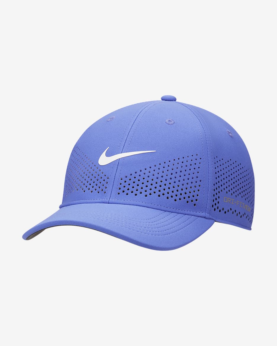 Nike Dri-FIT ADV Club Structured Swoosh Cap - Light Ultramarine/White