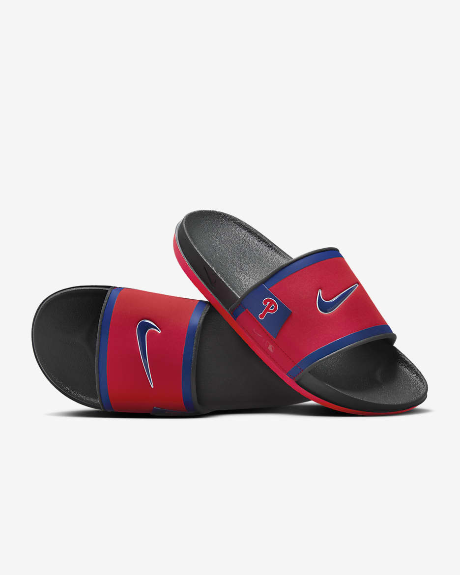 Nike Offcourt (Philadelphia Phillies) Offcourt Slides - Sport Red/Dark Smoke Grey/Rush Blue