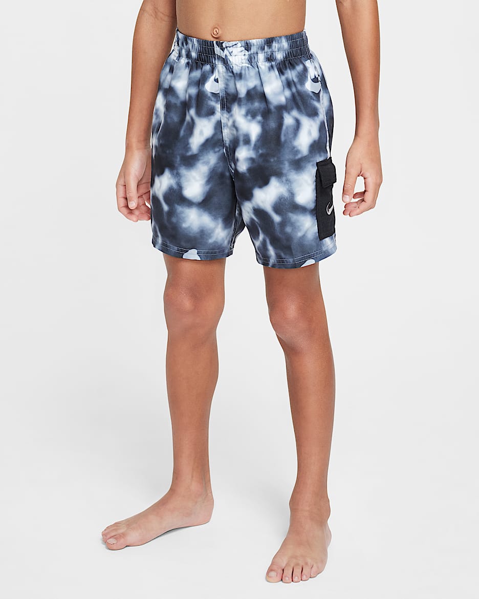 Nike Swim Voyage Older Kids' (Boys') 10cm (approx.) Brief-Lined Cargo Shorts - Wolf Grey/Dark Smoke Grey/Cool Grey/Cool Grey