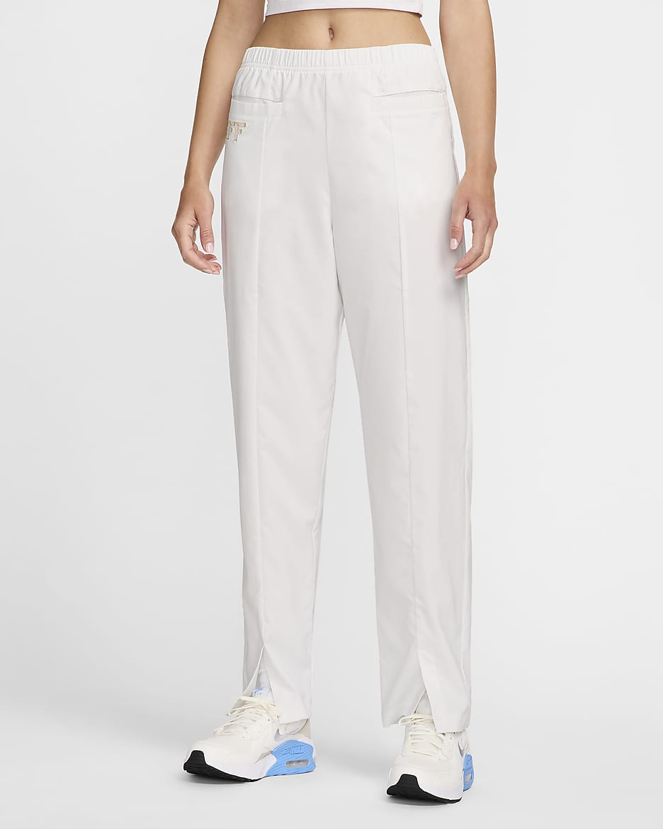 FFF Tech Pack Women's Nike Dri-FIT Football High-Waisted Woven Pants - Summit White/Club Gold