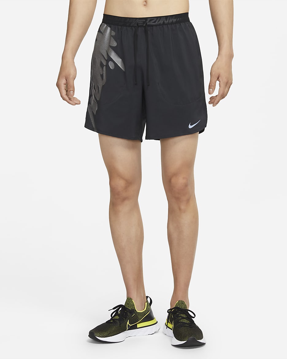 Nike Dri-FIT Flex Stride Wild Run Men's Unlined 18cm (approx.) Running Shorts - Off-Noir/Black
