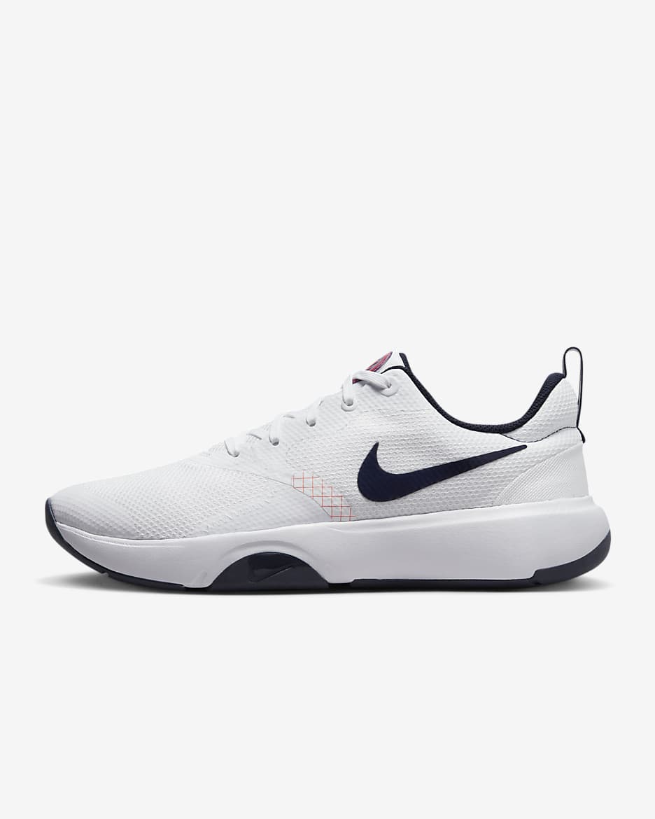 Nike City Rep TR 男款健身訓練鞋 - 白色/Bright Crimson/Obsidian