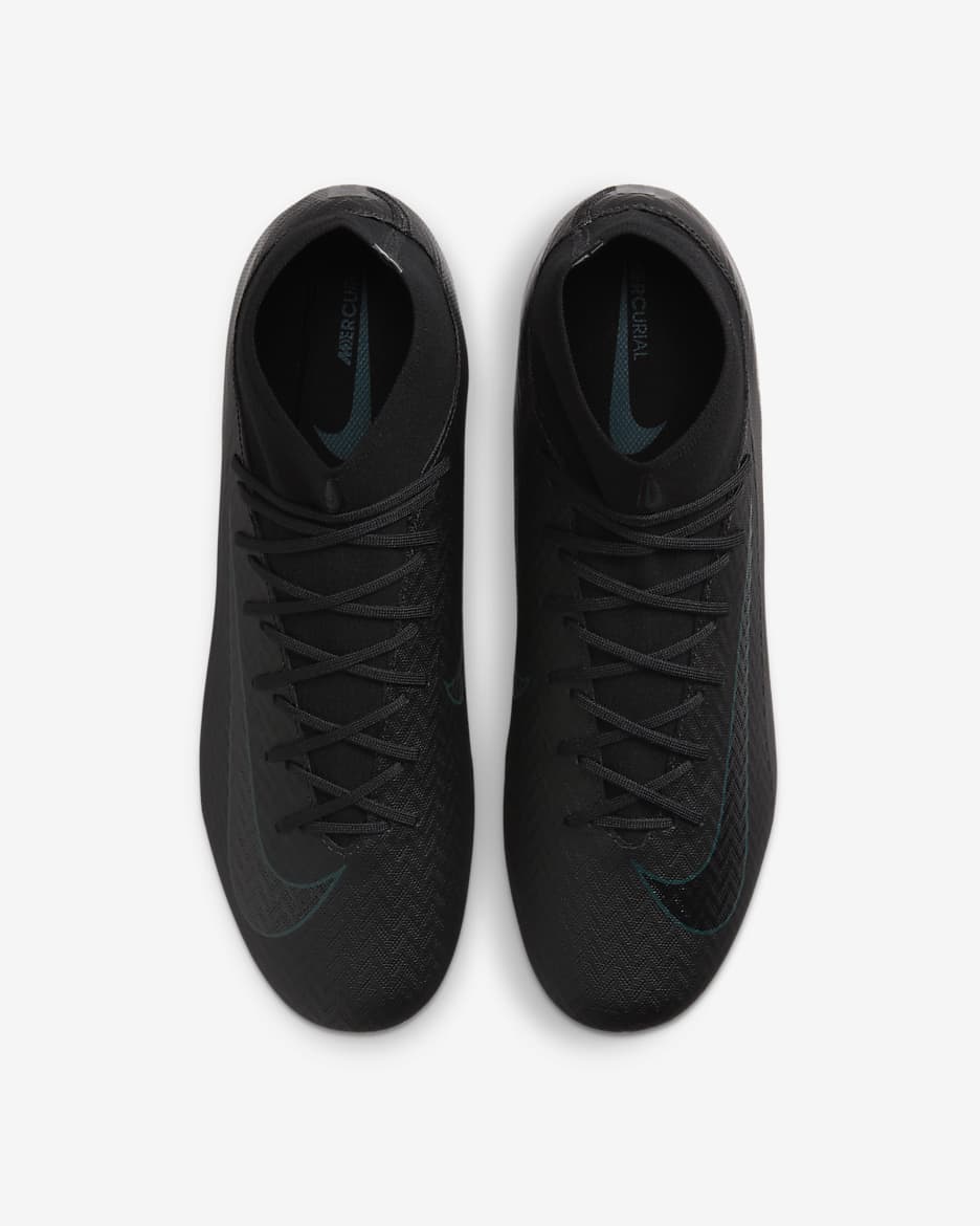 Nike Mercurial Superfly 10 Academy MG High-Top Soccer Cleats - Black/Deep Jungle/Black