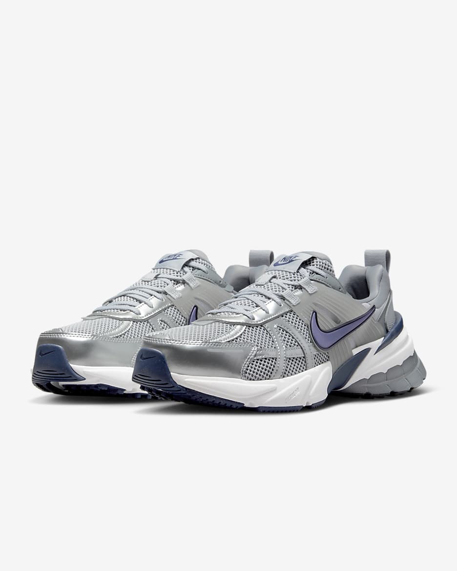 Nike V2K Run Shoes - Wolf Grey/Cool Grey/White/Midnight Navy