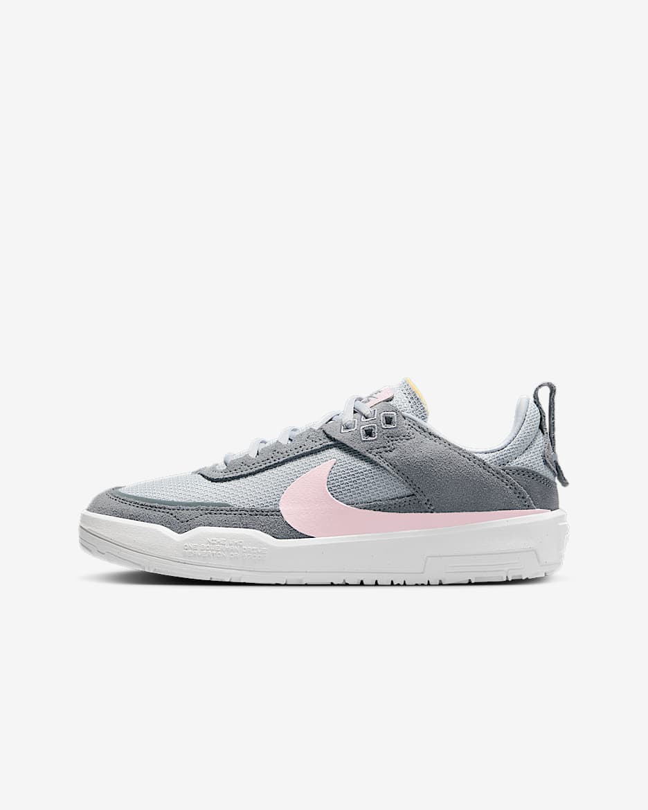 Nike SB Day One Older Kids' Skate Shoes - Cool Grey/Wolf Grey/Pure Platinum/Pink Foam