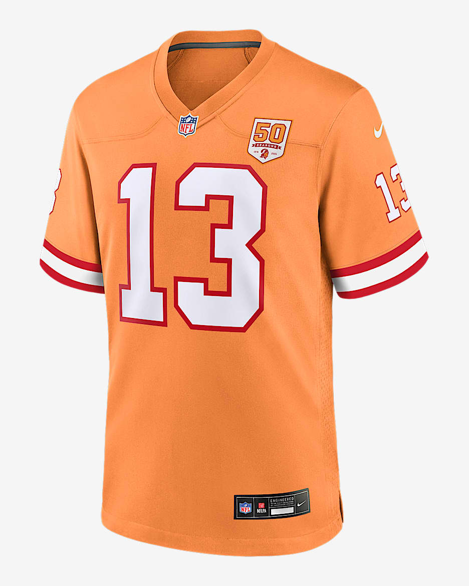 Mike Evans Tampa Bay Buccaneers 50th Anniversary Men's Nike NFL Game Jersey - Orange