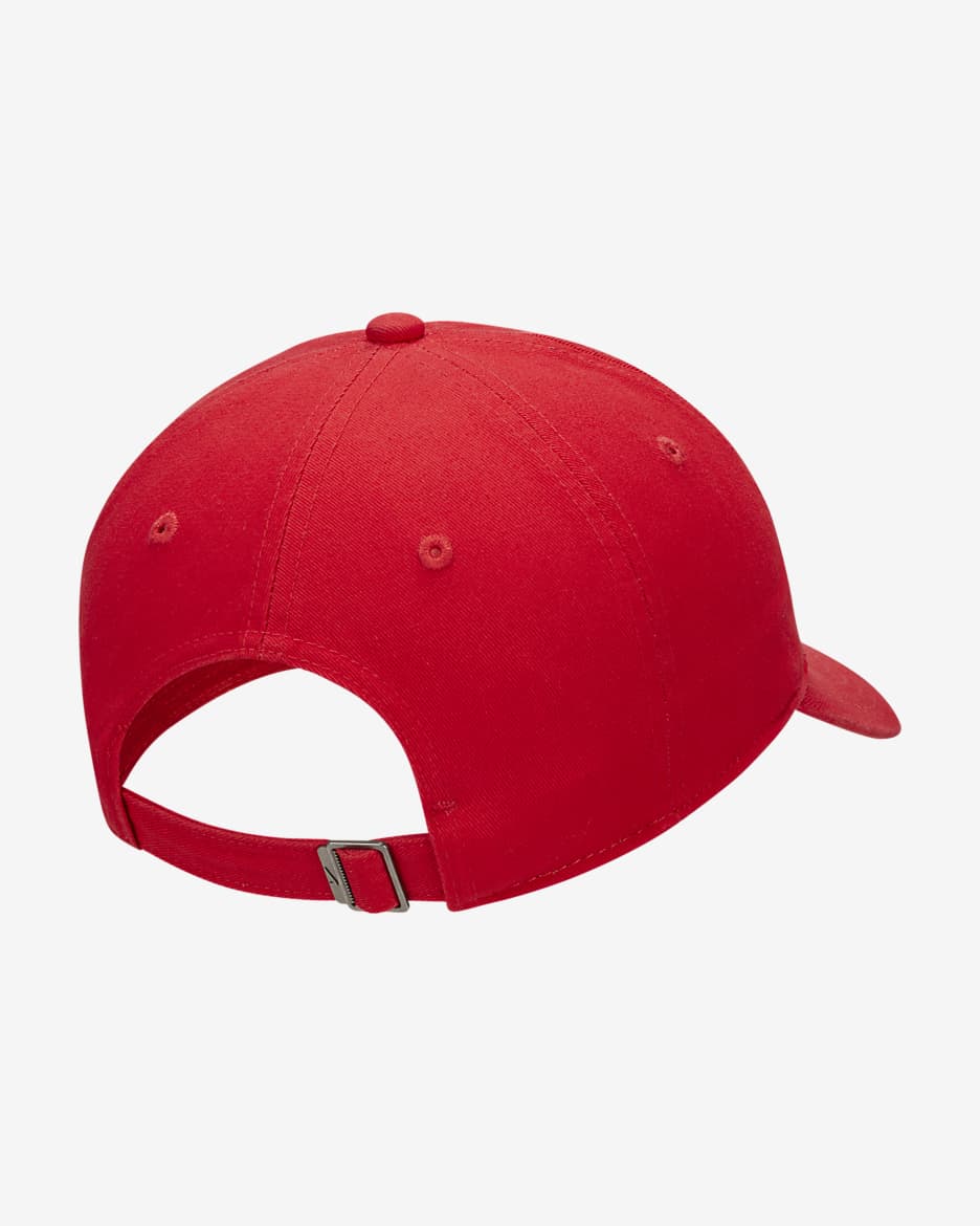 Nike Club unstrukturierte Futura Wash-Cap - University Red/Weiß