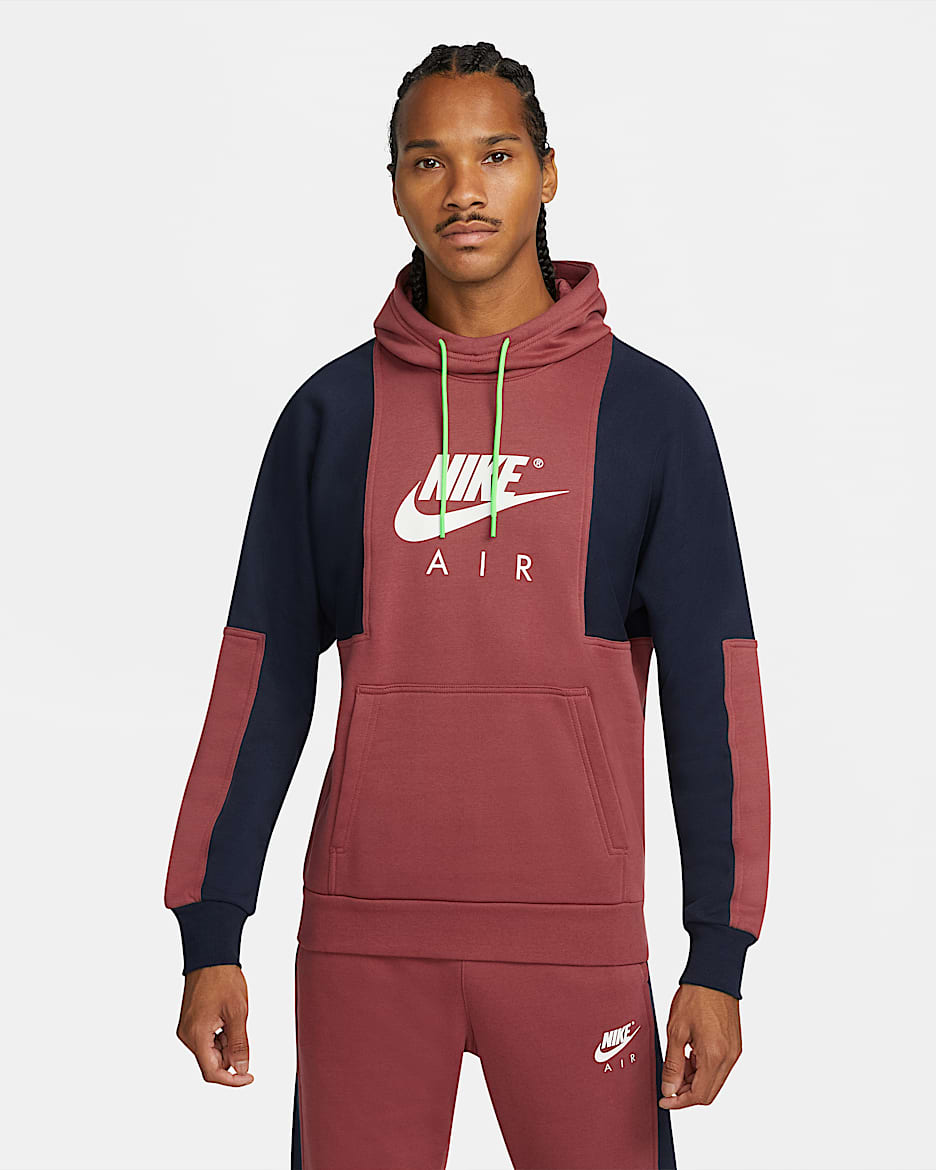 Sudadera con gorro sin cierre para hombre Nike Air - Cedro/Obsidiana/Blanco