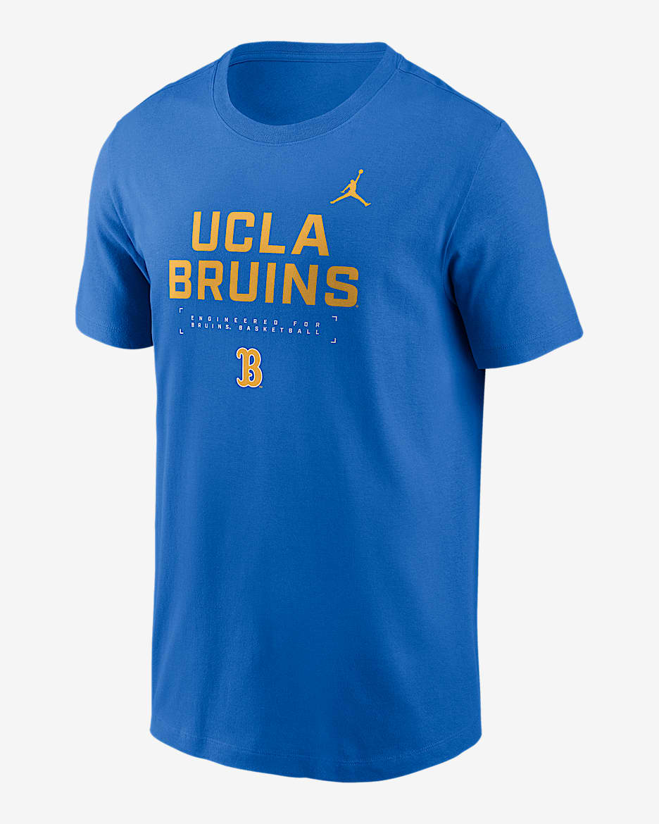 UCLA Courtside Basketball Men's Jordan Brand Dri-FIT College T-Shirt - Blue