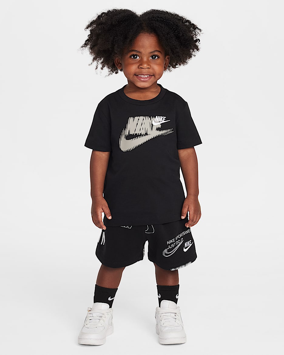 Conjunto de shorts Energy de dos piezas infantil Nike - Negro