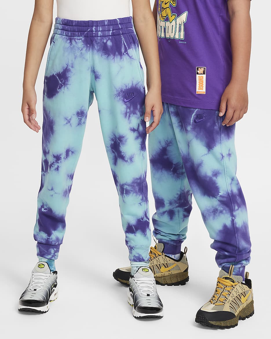 Joggers para niños talla grande Nike Sportswear Club Fleece - Escarcha verde/Morado campo/Morado campo