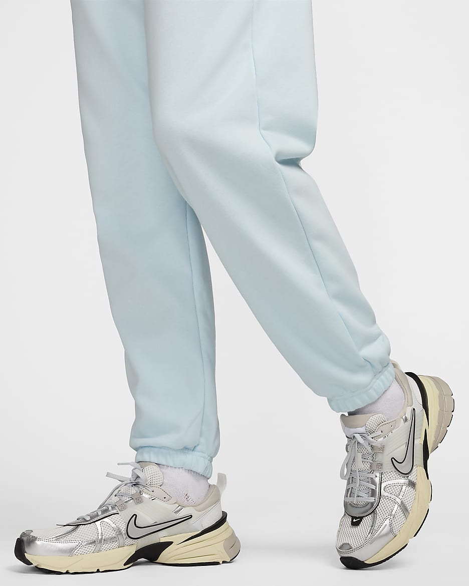 Nike Sportswear Phoenix Fleece Women's High-Waisted Oversized French Terry Tracksuit Bottoms - Glacier Blue/Black