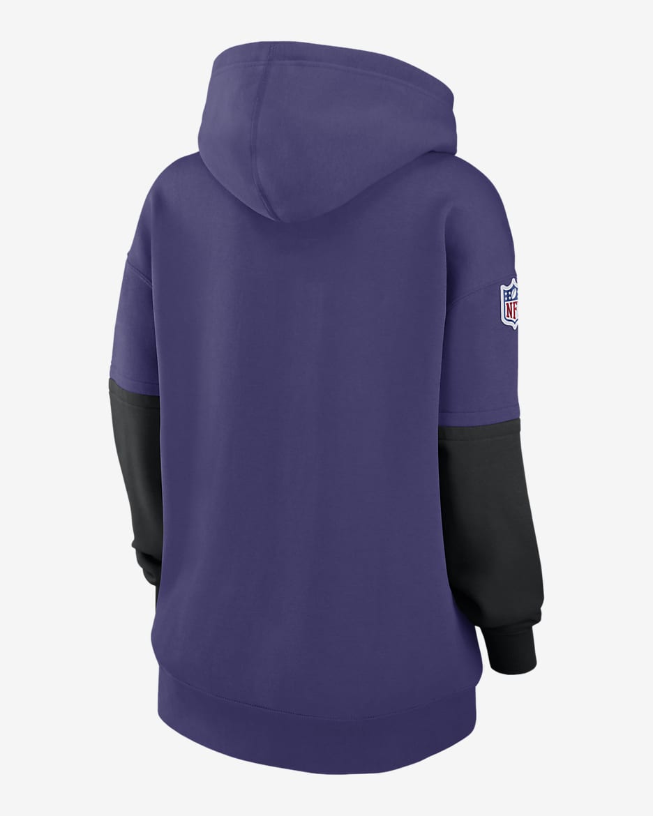 Baltimore Ravens Sideline Essential Women's Nike NFL Pullover Hoodie - Purple