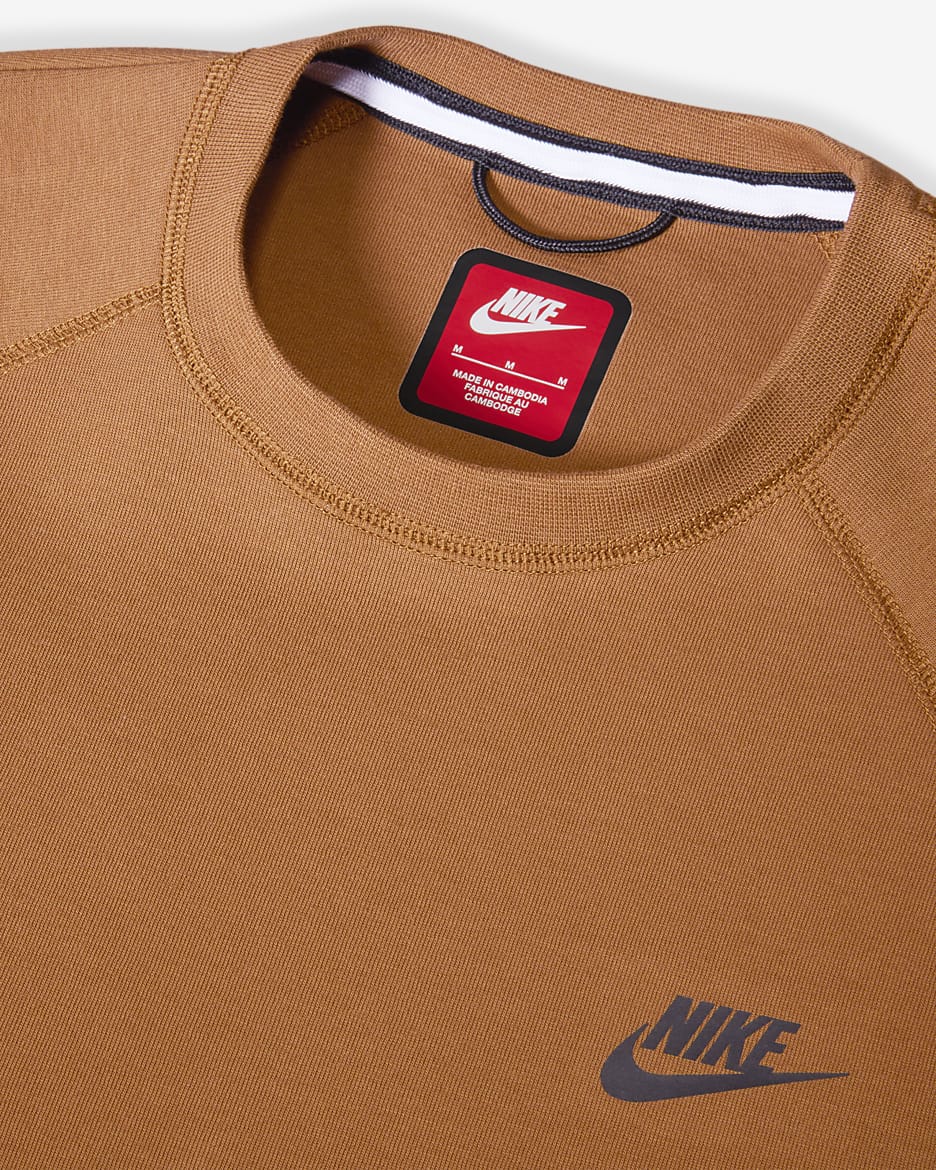 Nike Sportswear Tech Fleece Men's Crew - Light British Tan/Black