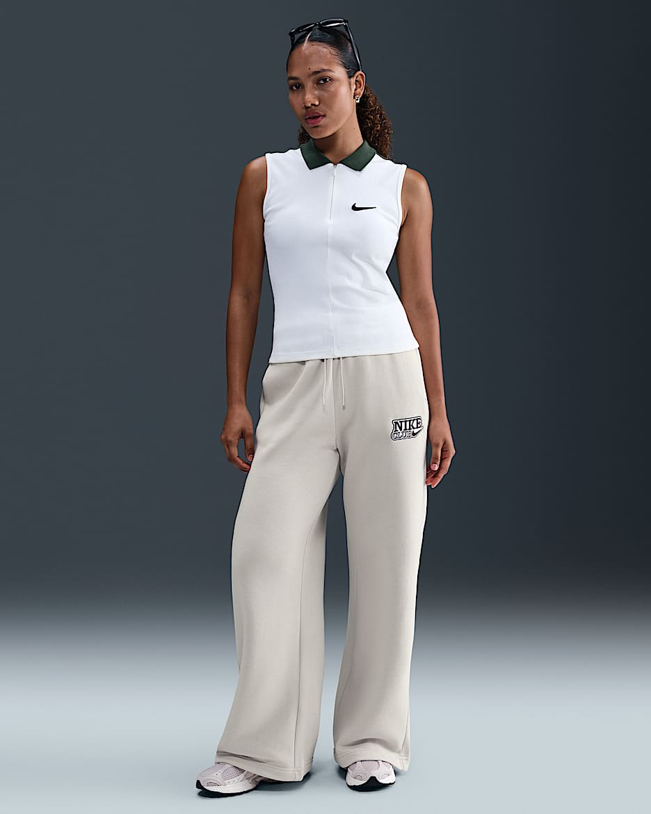 Nike Sportswear Women's High-Waisted Wide-Leg Trousers - Light Orewood Brown