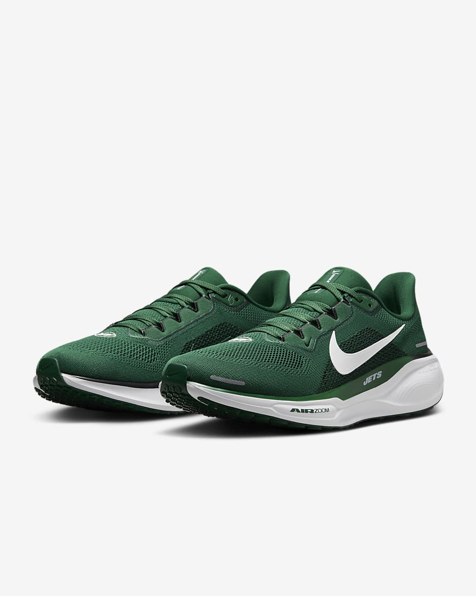 Nike Pegasus 41 NFL New York Jets Men's Road Running Shoes - Sport Green/White/Black/White