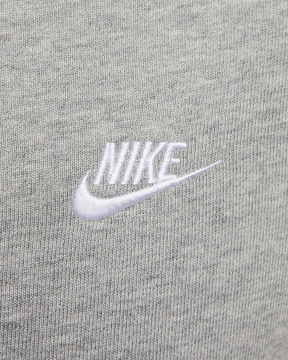 Veste en maille Nike Club pour homme - Dark Grey Heather/Light Smoke Grey/Blanc