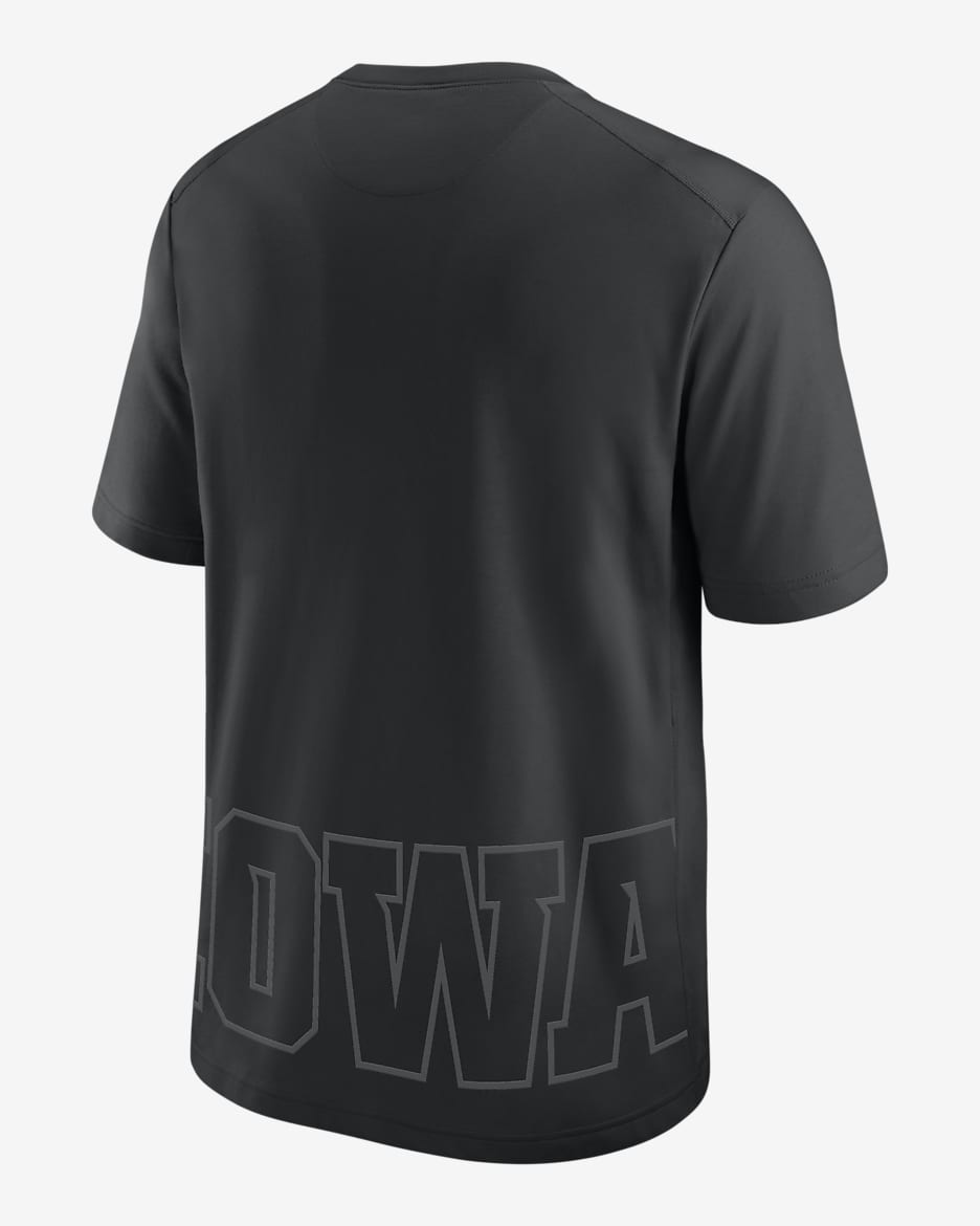 Iowa Hawkeyes Performance Primary Statement Men's Nike Dri-FIT College T-Shirt - Black