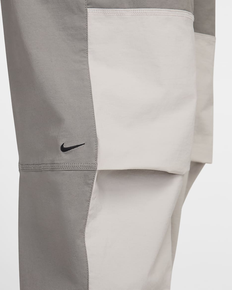 Nike Tech Men's Woven Open-Hem Pants - Flat Pewter/Light Iron Ore/Black