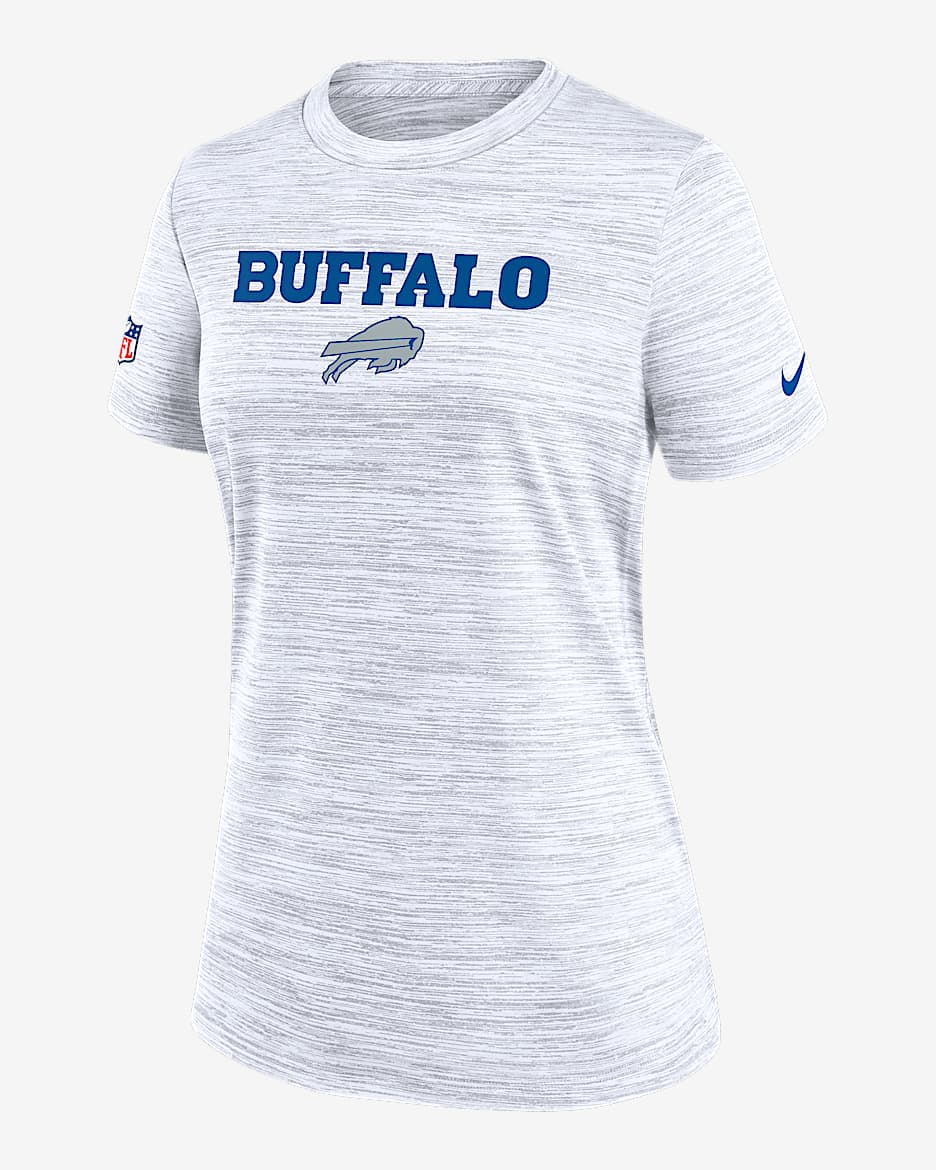 Buffalo Bills Rivalries Collection Sideline Velocity Women's Nike Dri-FIT NFL T-Shirt - White