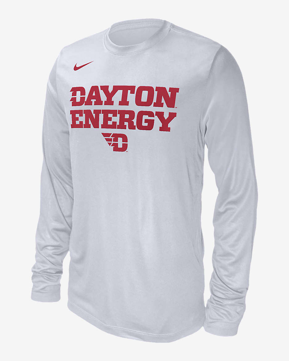 Dayton Men's Nike College Long-Sleeve T-Shirt - White