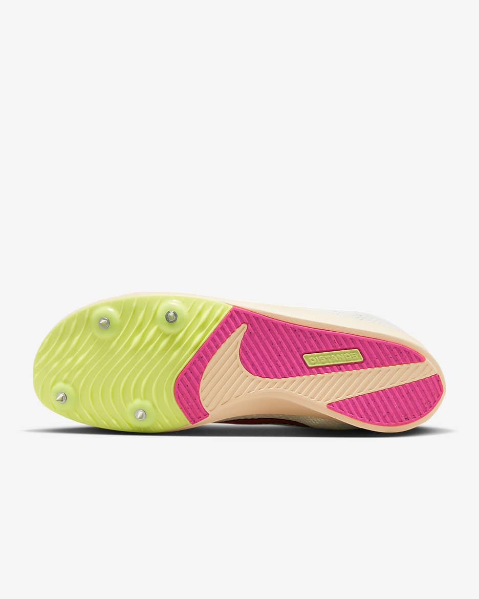 Nike Rival Distance Zapatillas de atletismo de fondo con clavos - Sail/Light Lemon Twist/Guava Ice/Fierce Pink