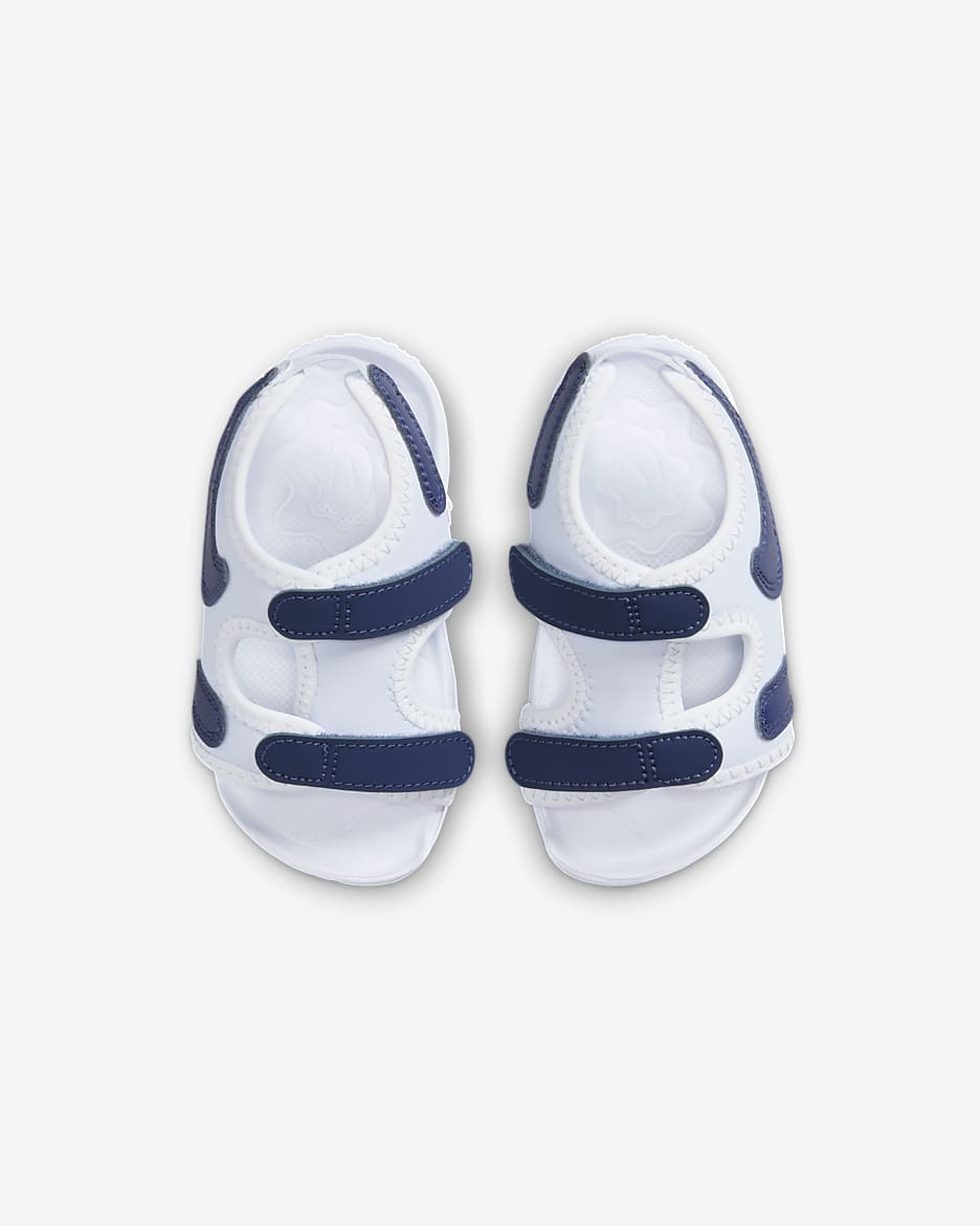 Nike Sunray Adjust 6 Baby/Toddler Slides - Football Grey/Summit White/White/Midnight Navy