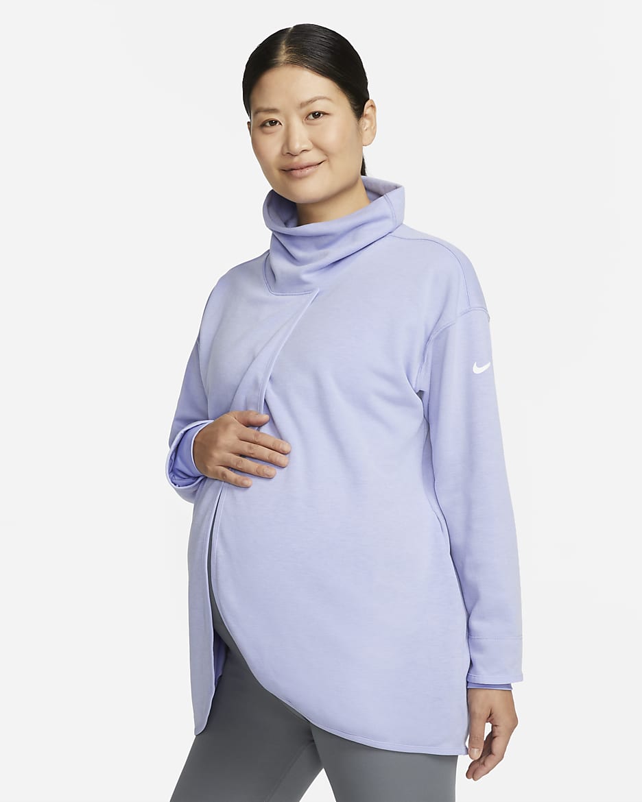 Nike (M) Women's Pullover (Maternity) - Light Thistle/Heather/White