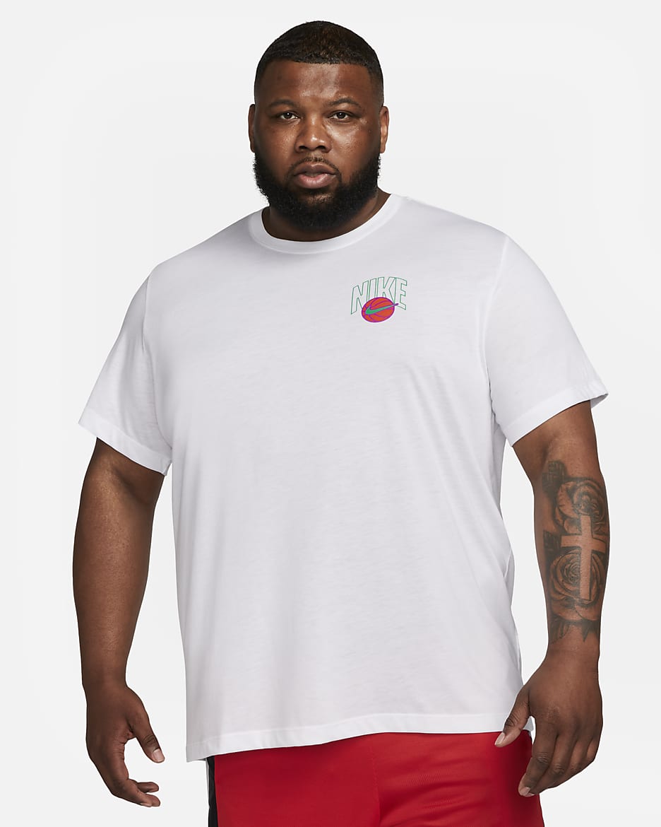 Playera de básquetbol para hombre Nike Dri-FIT - Blanco