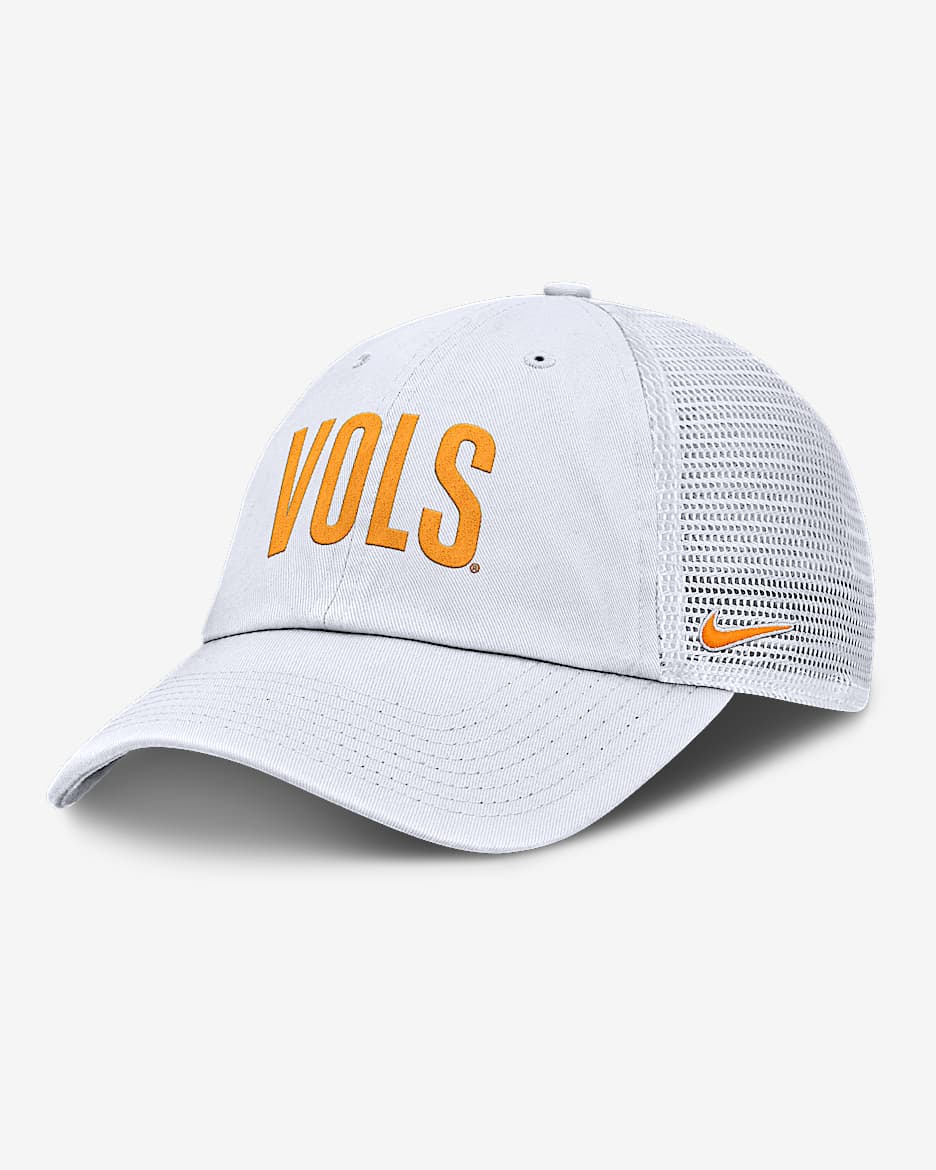 Tennessee Primetime Campus Club Men's Nike College Trucker Adjustable Hat - White