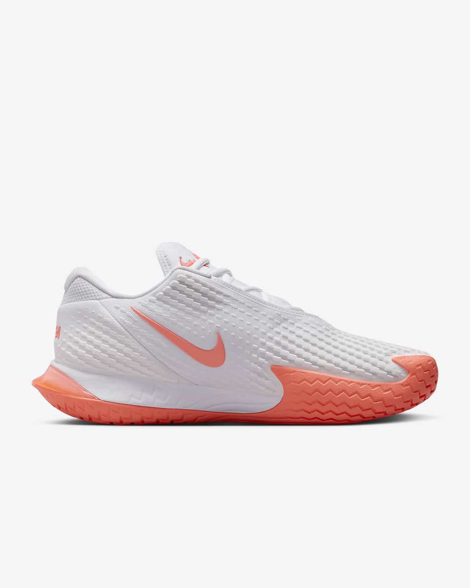 NikeCourt Zoom Vapor Cage 4 Rafa Men's Hard Court Tennis Shoes - White/White/Bright Mango